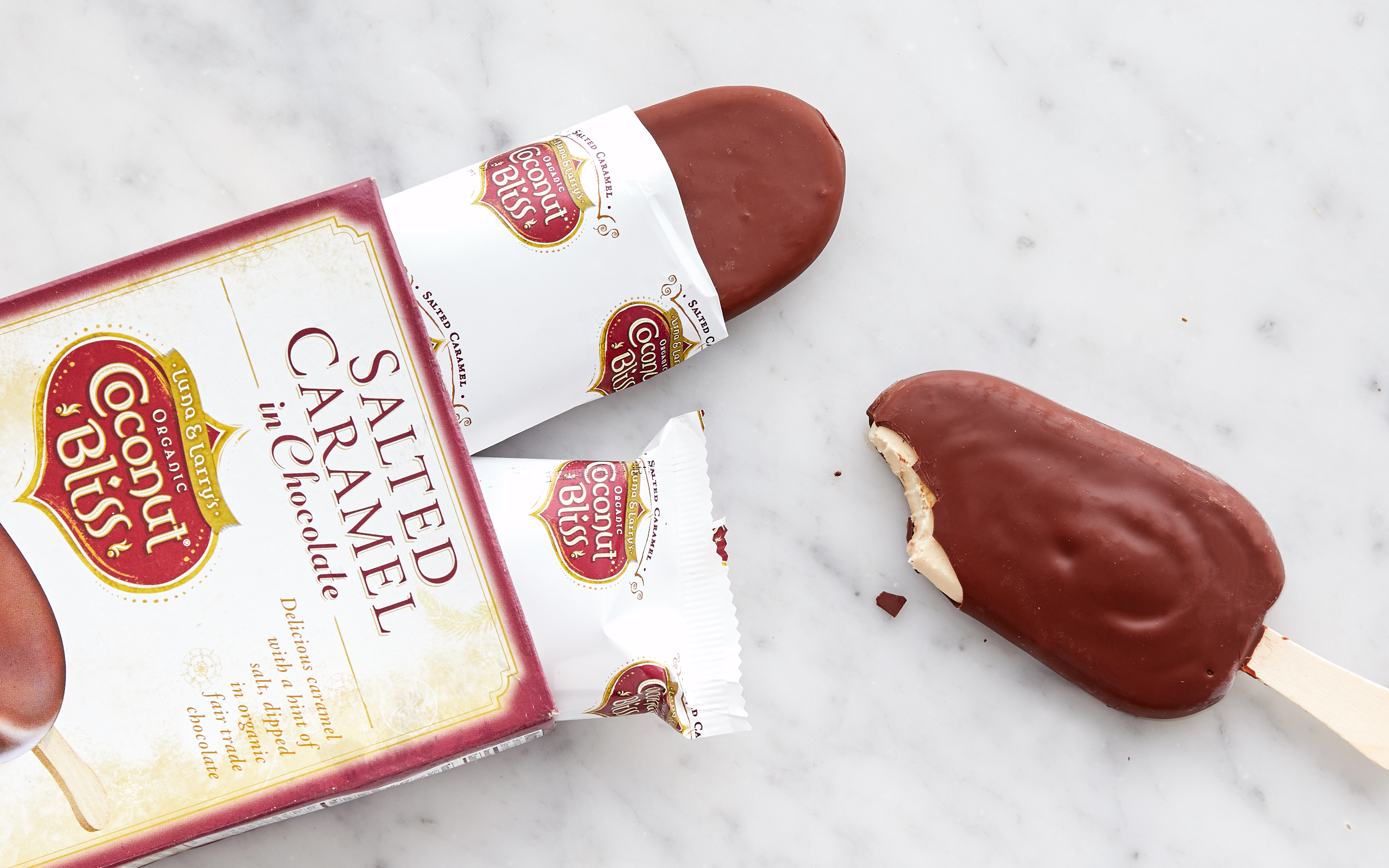 Organic Vegan Salted Caramel in Chocolate Coconut Ice Cream Bars